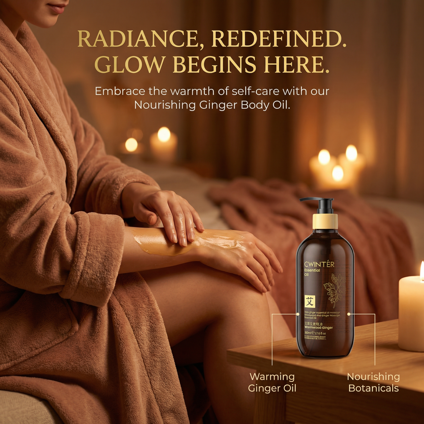 Ginger Essential Oil 500ml for Body Care and Moisture